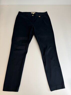 Michael Kors Pant Women 8 Navy Logo Pocket 33x28.5 Casual Resort Work Party Ex